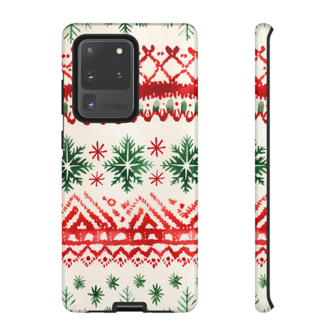 Watercolor Study of Christmas Patterns - Impact Resistant Phone Case Samsung Galaxy S20 Ultra Glossy